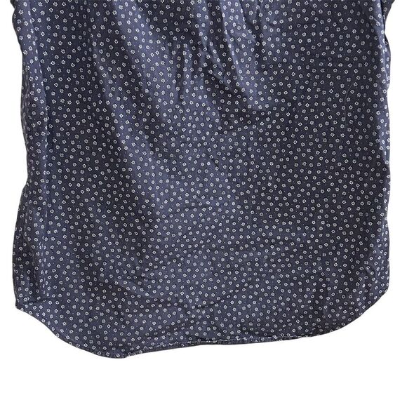 J.Crew Women’s S Blue Floral Short Sleeve Button-Up Shirt Casual Summer - Picture 8 of 12